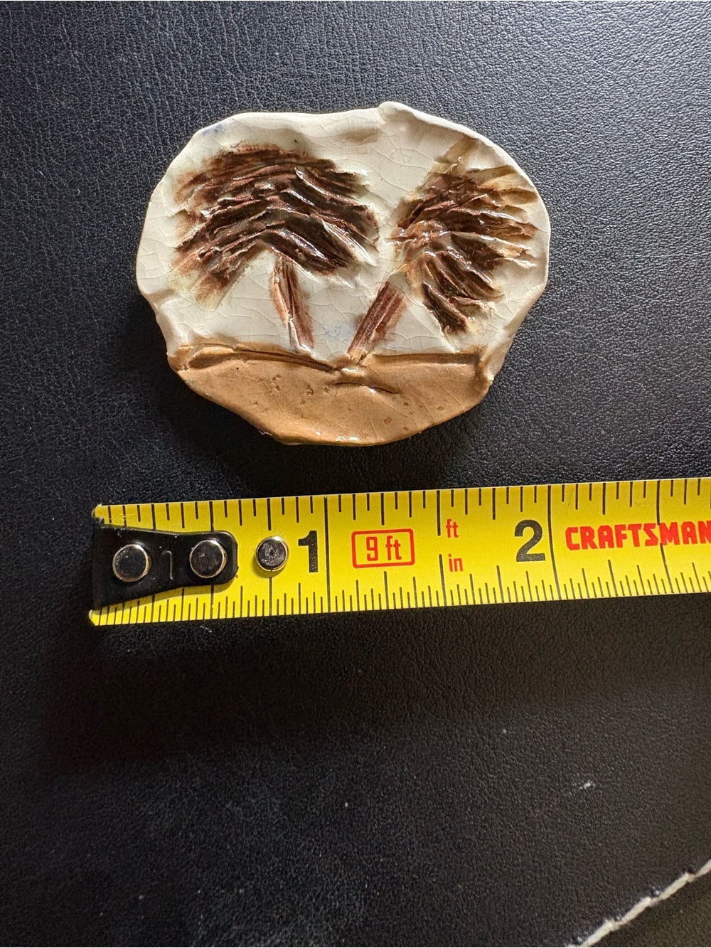 Handcrafted Brown Palm Tree brooche